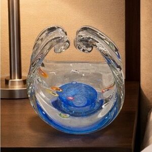 Murano Millefiori Split Handle Dish